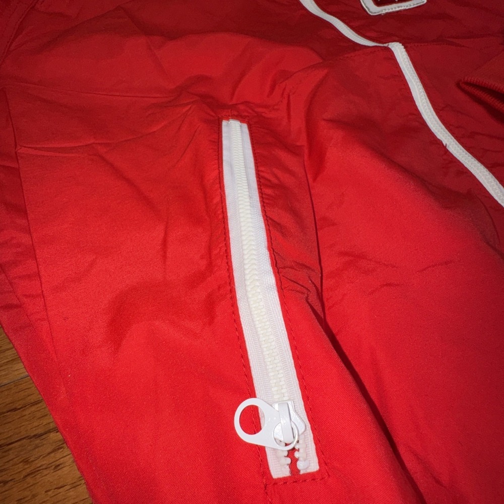 Vintage 60s Levis Hooded National Sports Festival Jacket Light Windbreaker M Red - Picture 11 of 13